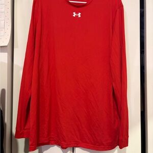 Under Armour Men's Vibrant Red Long Sleeve Tee